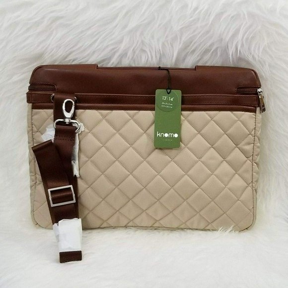 Knomo of London Women's Bayswater Slim 13"-14'' Laptop/Tablet Sleeve Parchment. - Picture 4 of 9